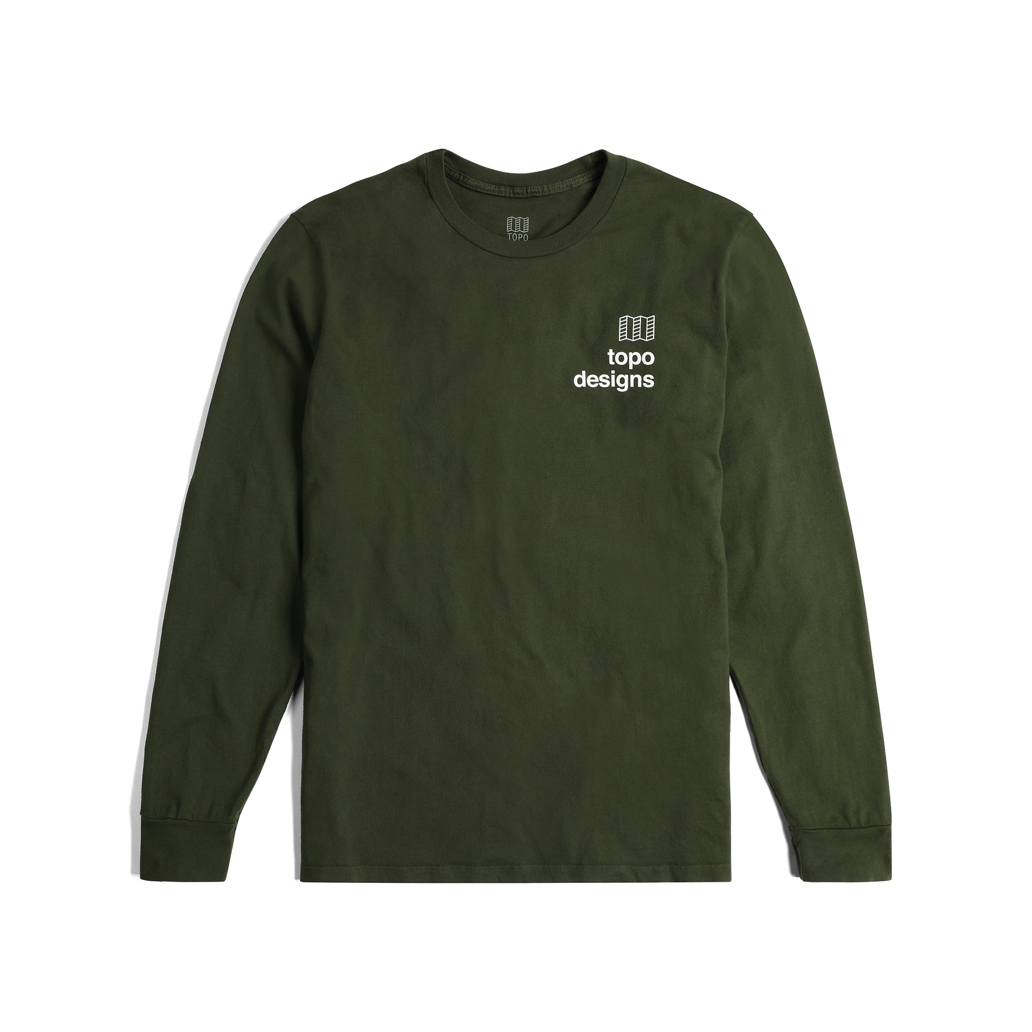 Topo Designs Ellipse LS Tee in "Olive"