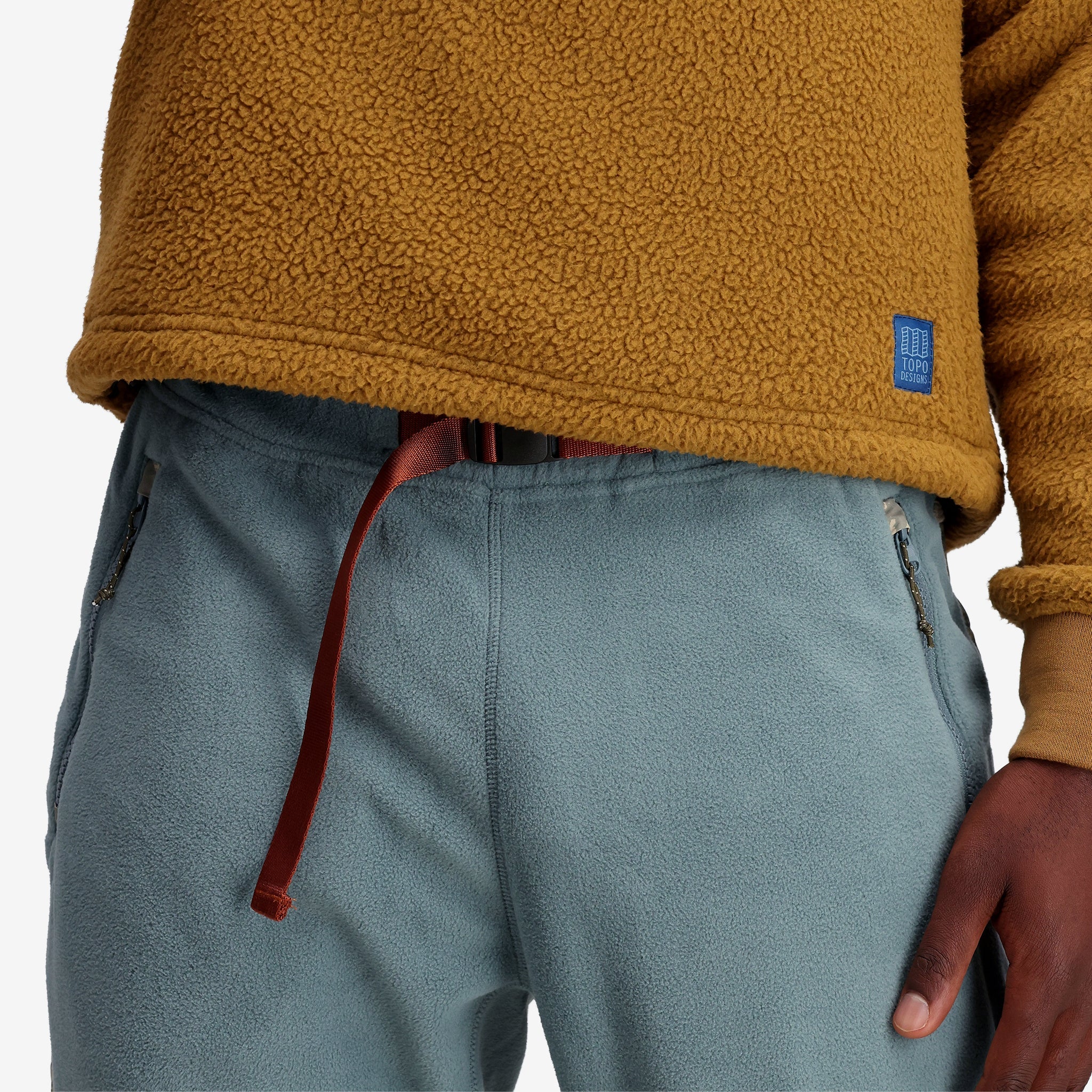 M Fleece Pants in "Goblin Blue / Sand Multi"