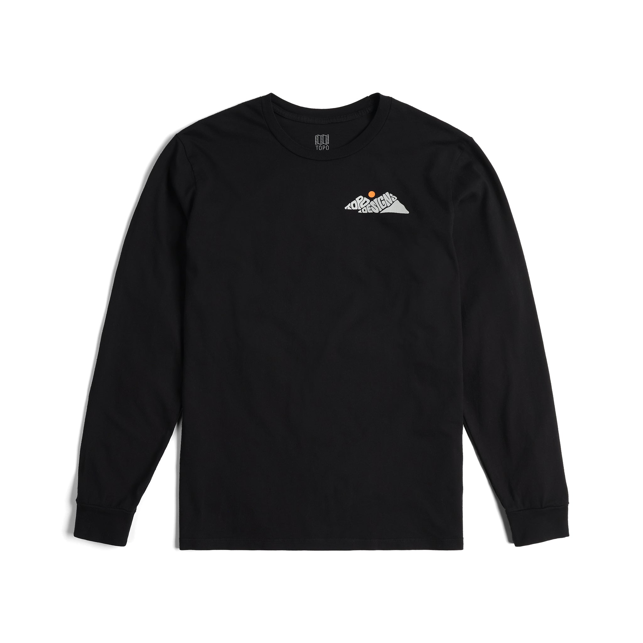 Rugged Peaks Longsleeve Graphic Tee in "Black"