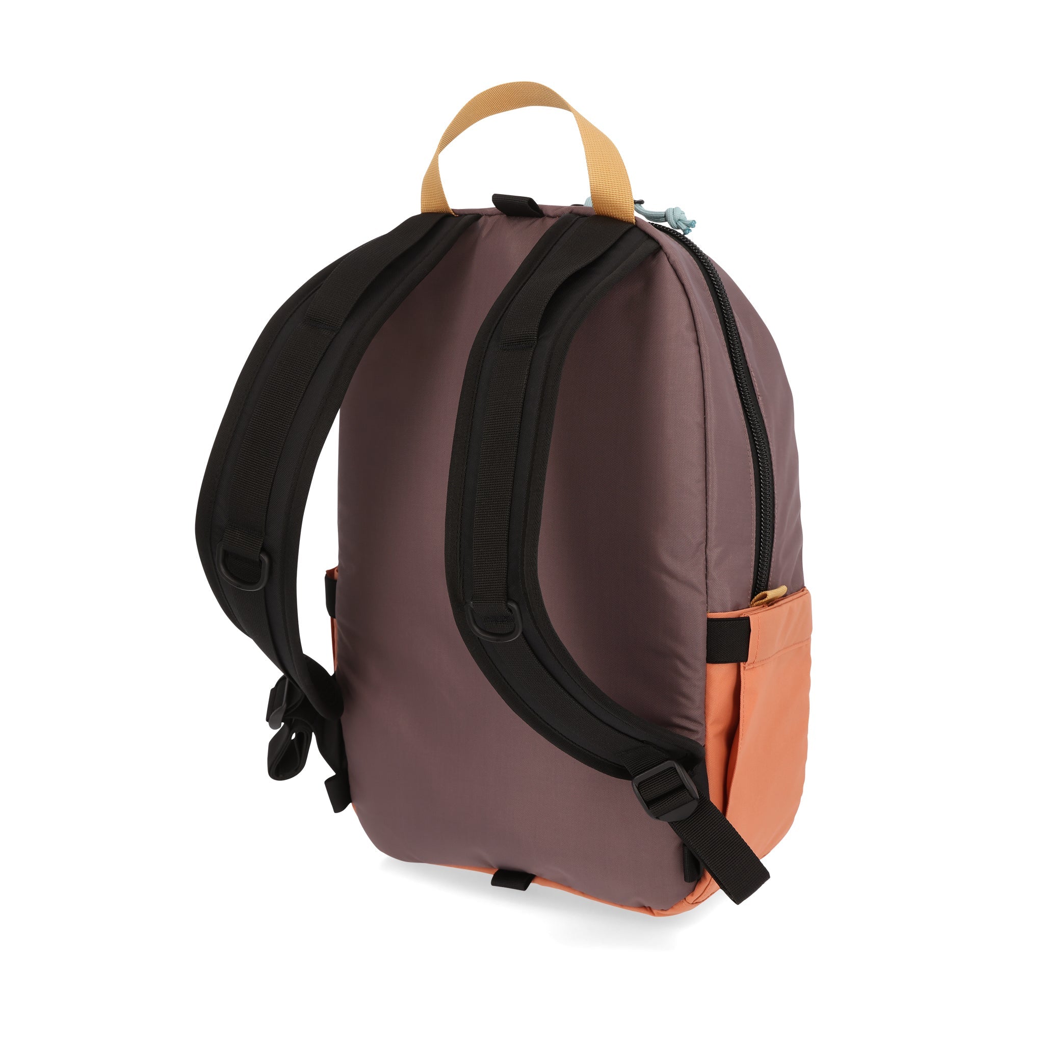 Topo Designs Light Pack in recycled "Coral / Peppercorn" nylon