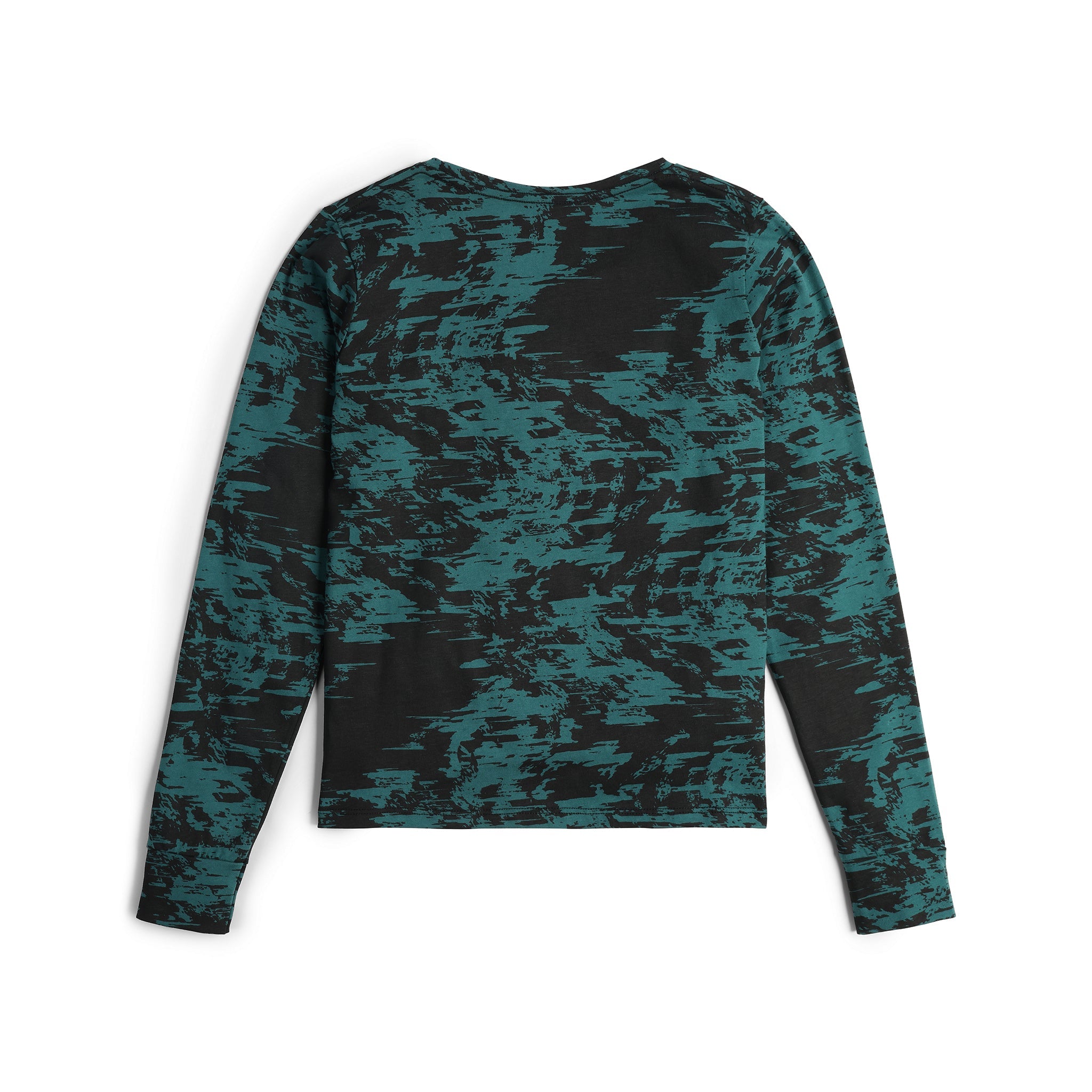 Topo Designs Women's Splintered L/S Tee in "Forest Multi"