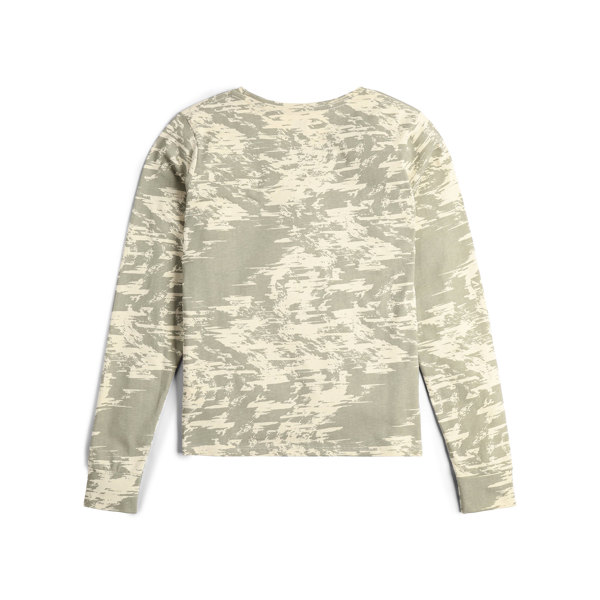 Topo Designs Women's Splintered L/S Tee in "Sand Multi"