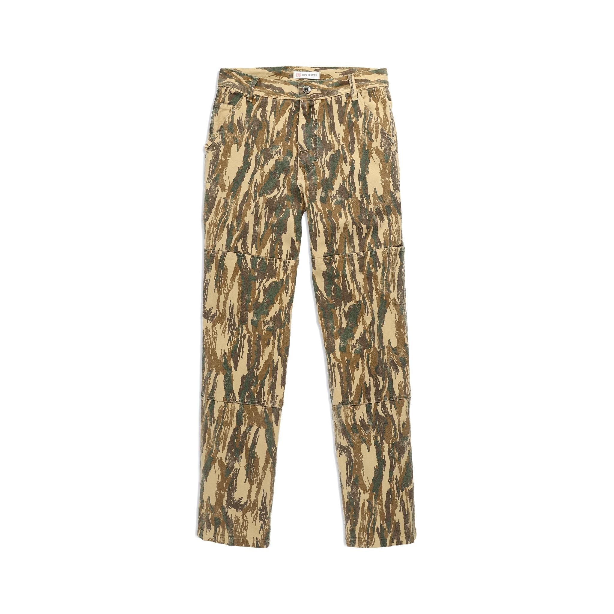 Front View of Topo Designs Dirt Utility Pants - Men's  in "Dirt Camo Print"