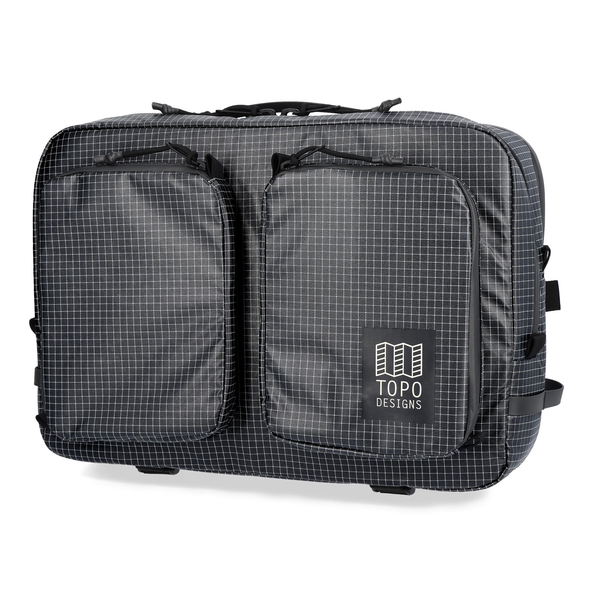 Front View of Topo Designs Apex Briefcase in "Black"