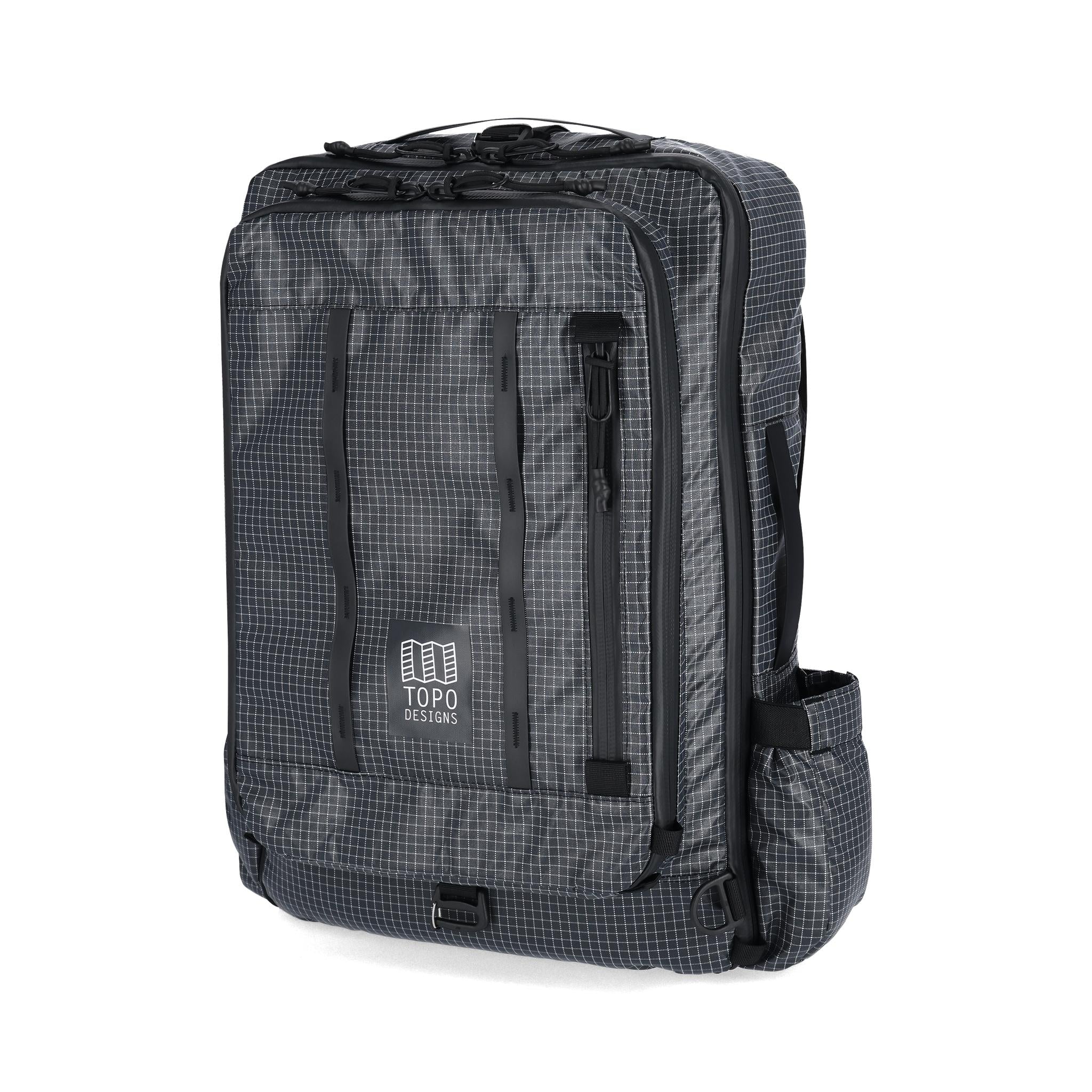 Front View of Topo Designs Apex Travel Bag 30L  in "Black"