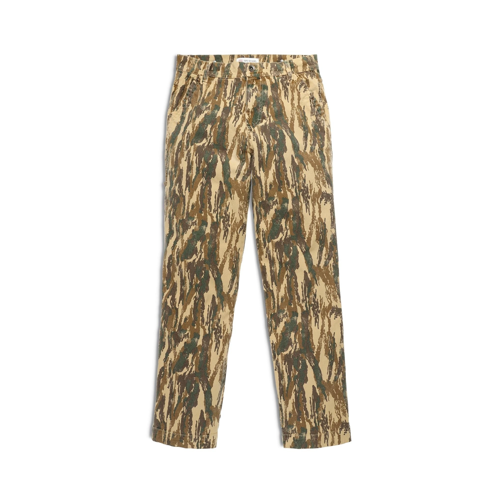 Front View of Topo Designs Dirt Utility Pants - Women's  in "Dirt Camo Print"