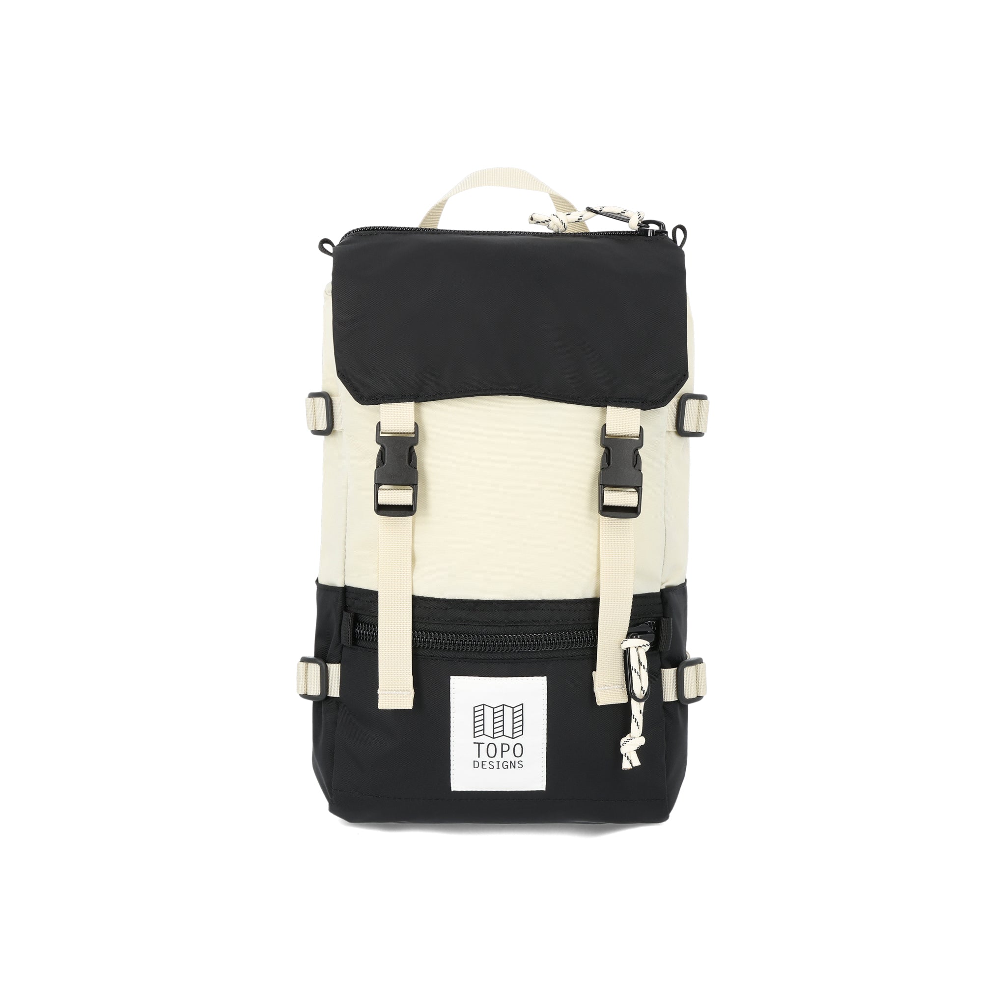 Topo Designs Rover Pack Mini backpack in recycled "Black / Bone White".