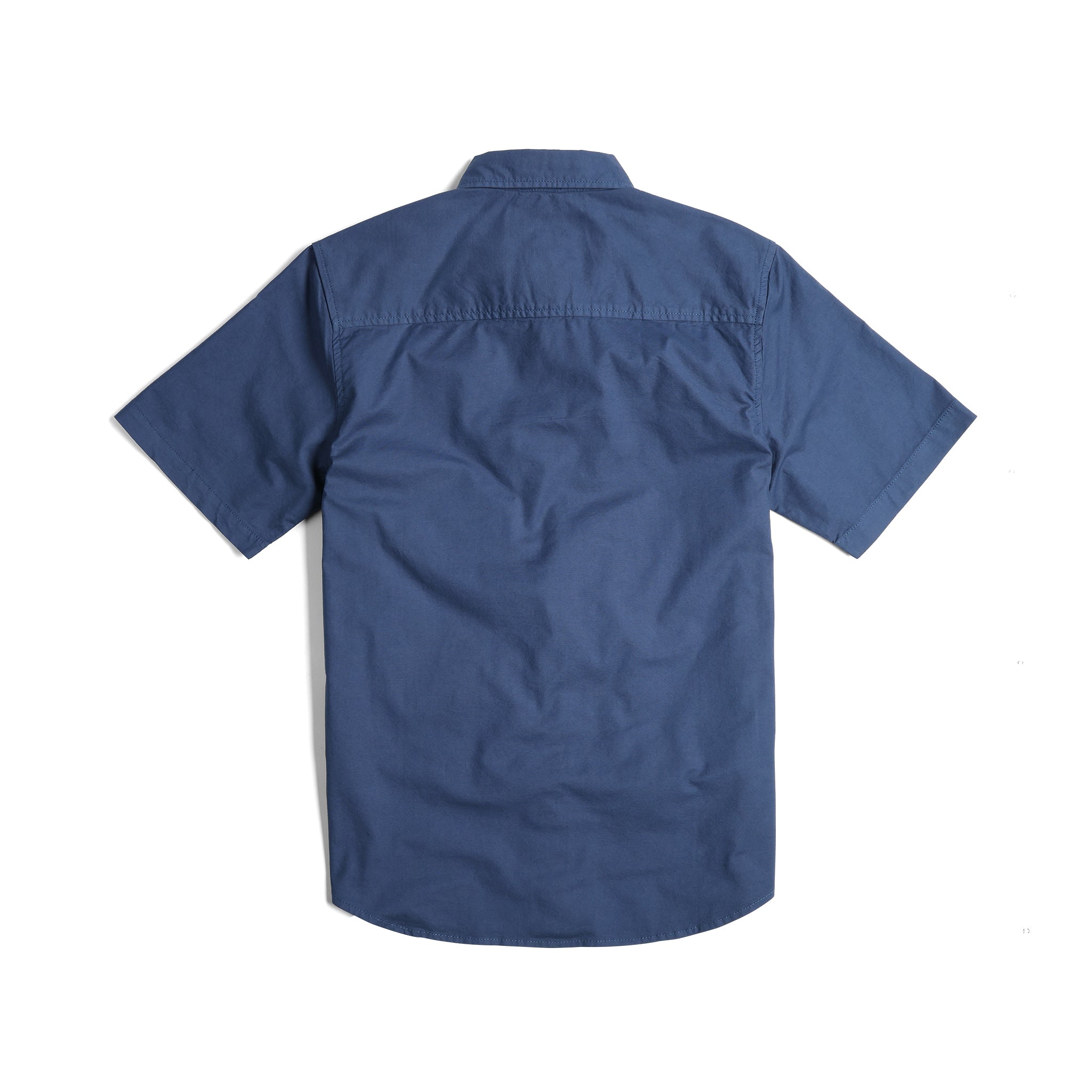 Back View of Topo Designs Dirt Desert Shirt Ss - Men's in "Dark Denim"