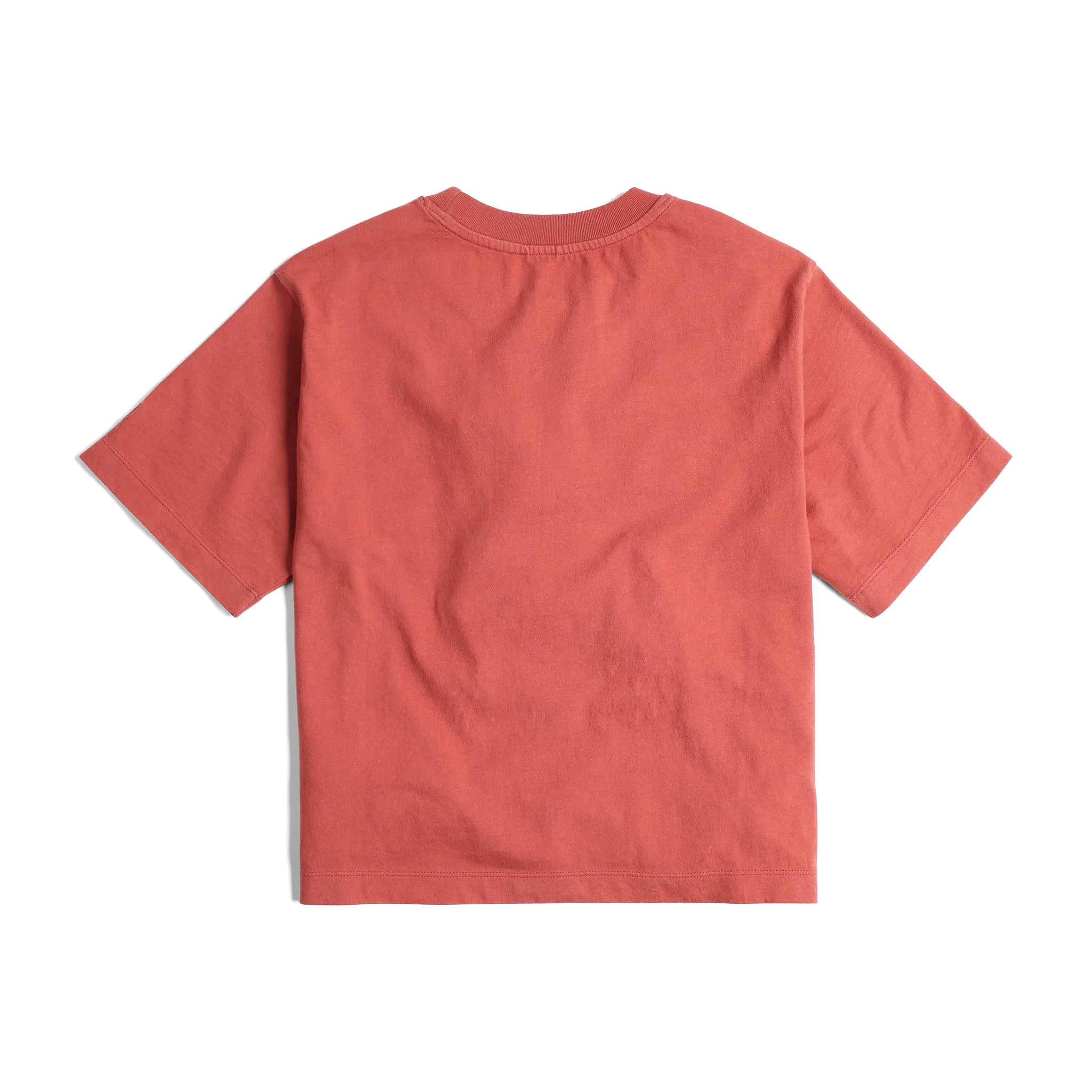 Back View of Topo Designs Dirt Tee - Women's in "Marsala"