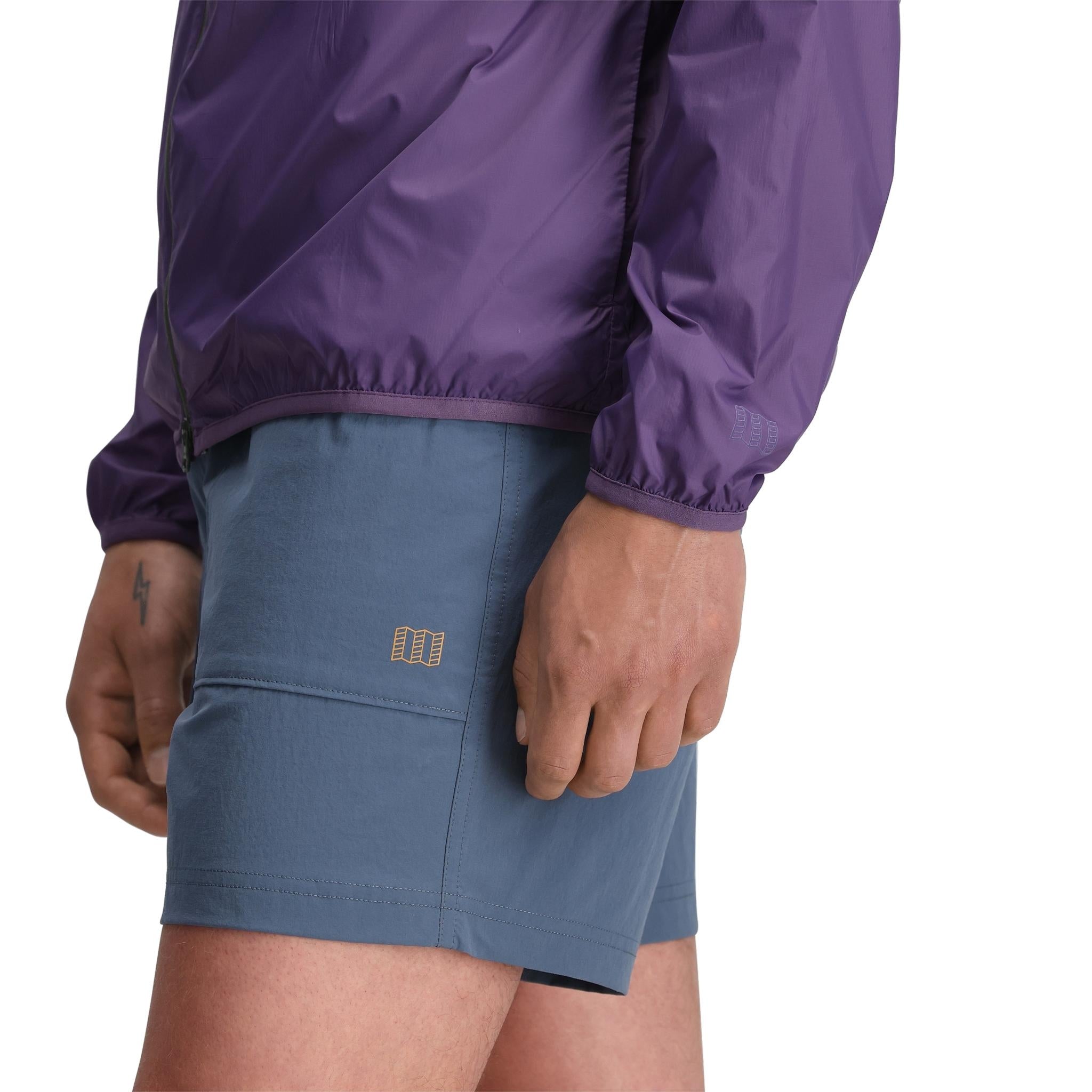 General Detail shot of Topo Designs Mesa Shorts - Men's in "Stone Blue"