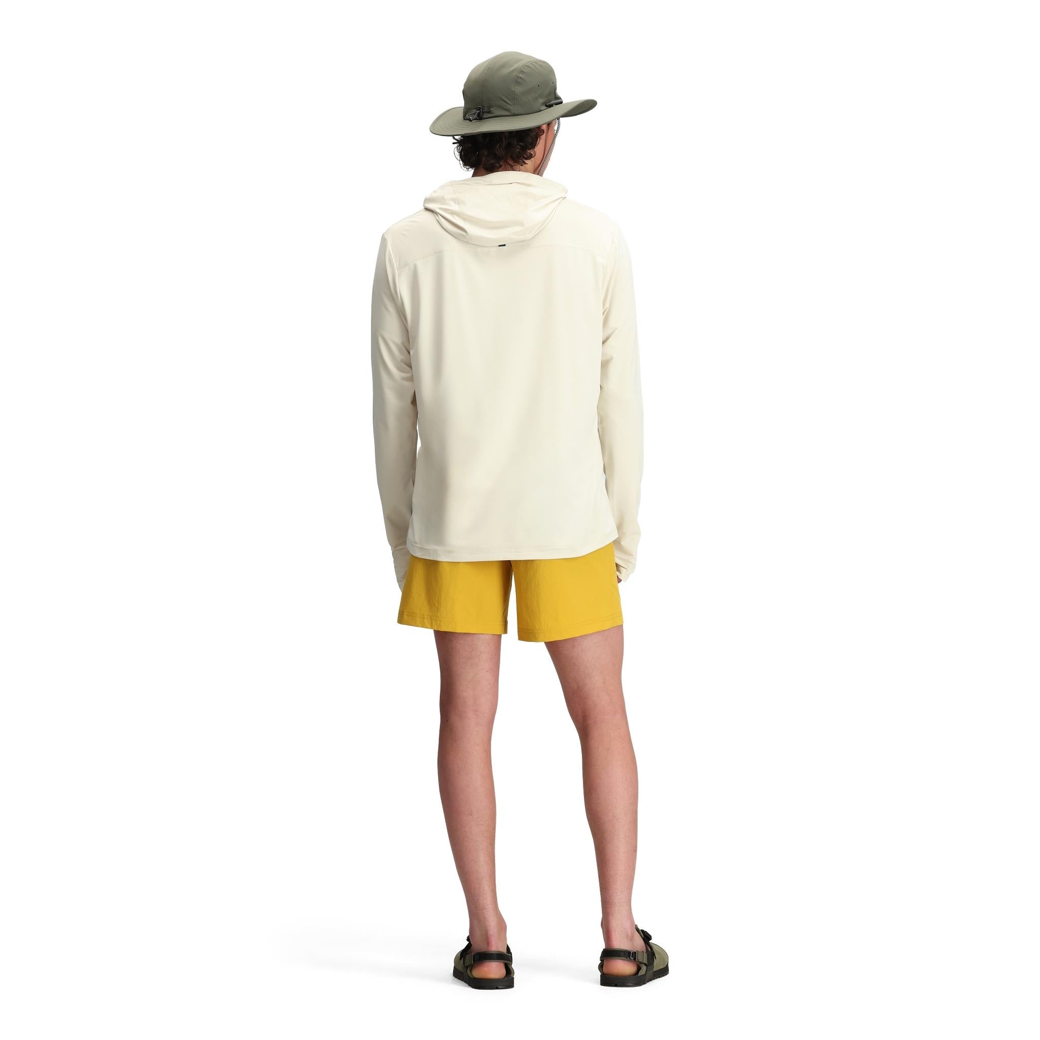 General Back Model shot of Topo Designs Mesa Shorts - Men's in "Honey"