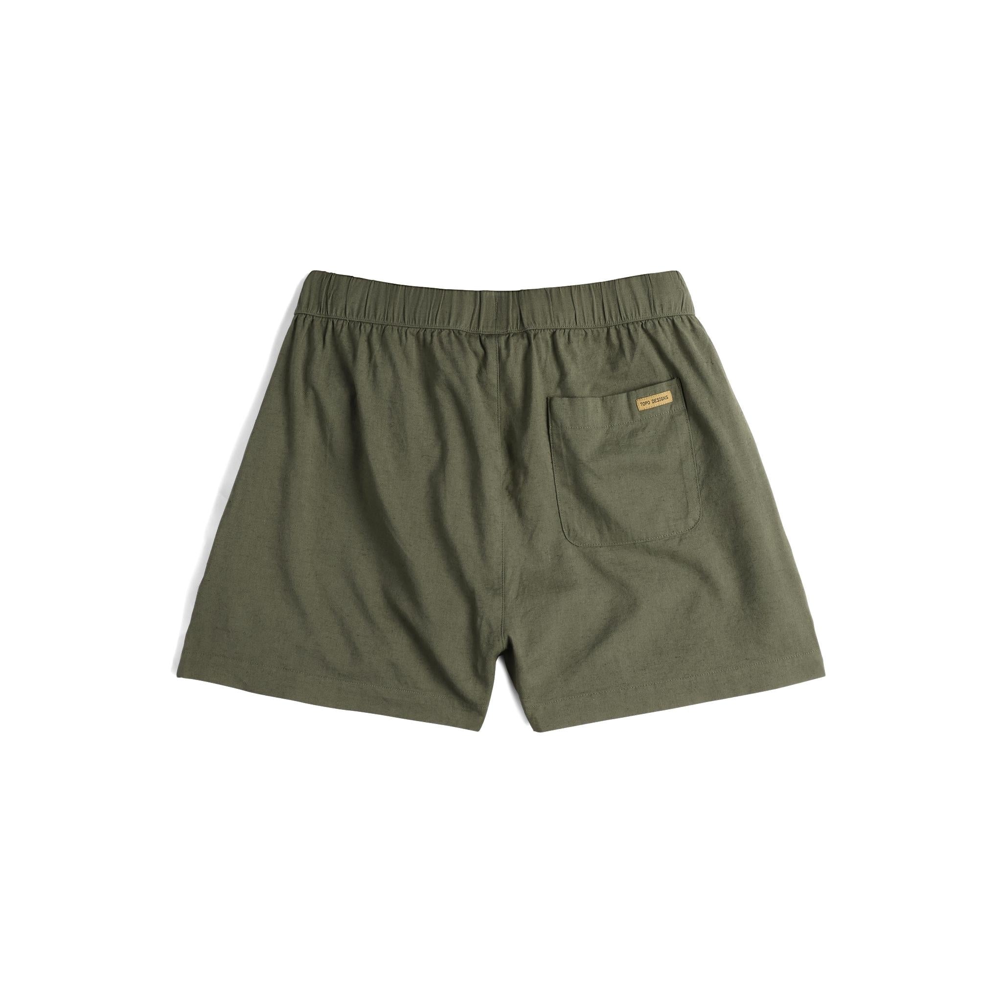 Back View of Topo Designs Daytripper Shorts - Women's in "Beetle"