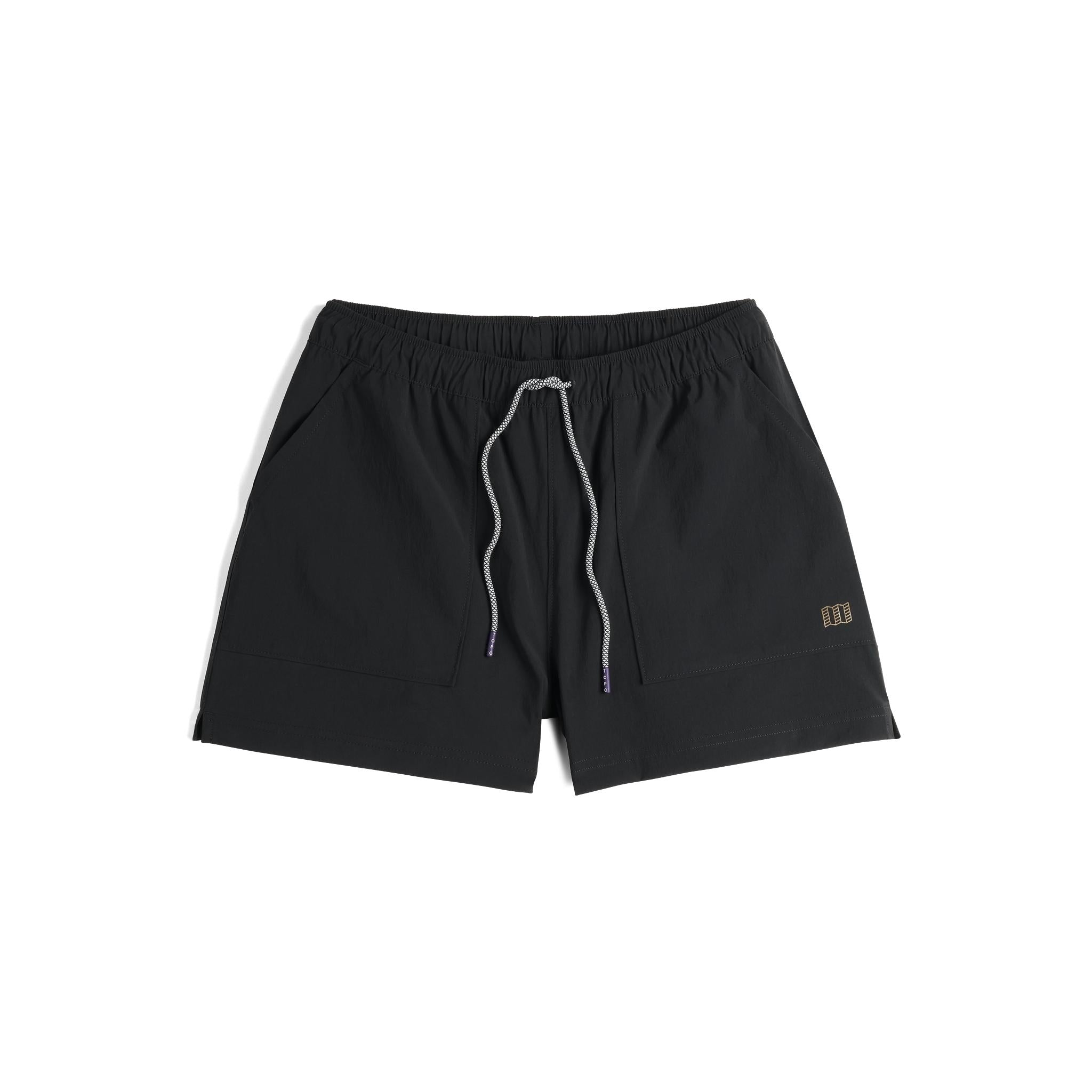 Front View of Topo Designs Mesa Shorts - Women's in "Black"