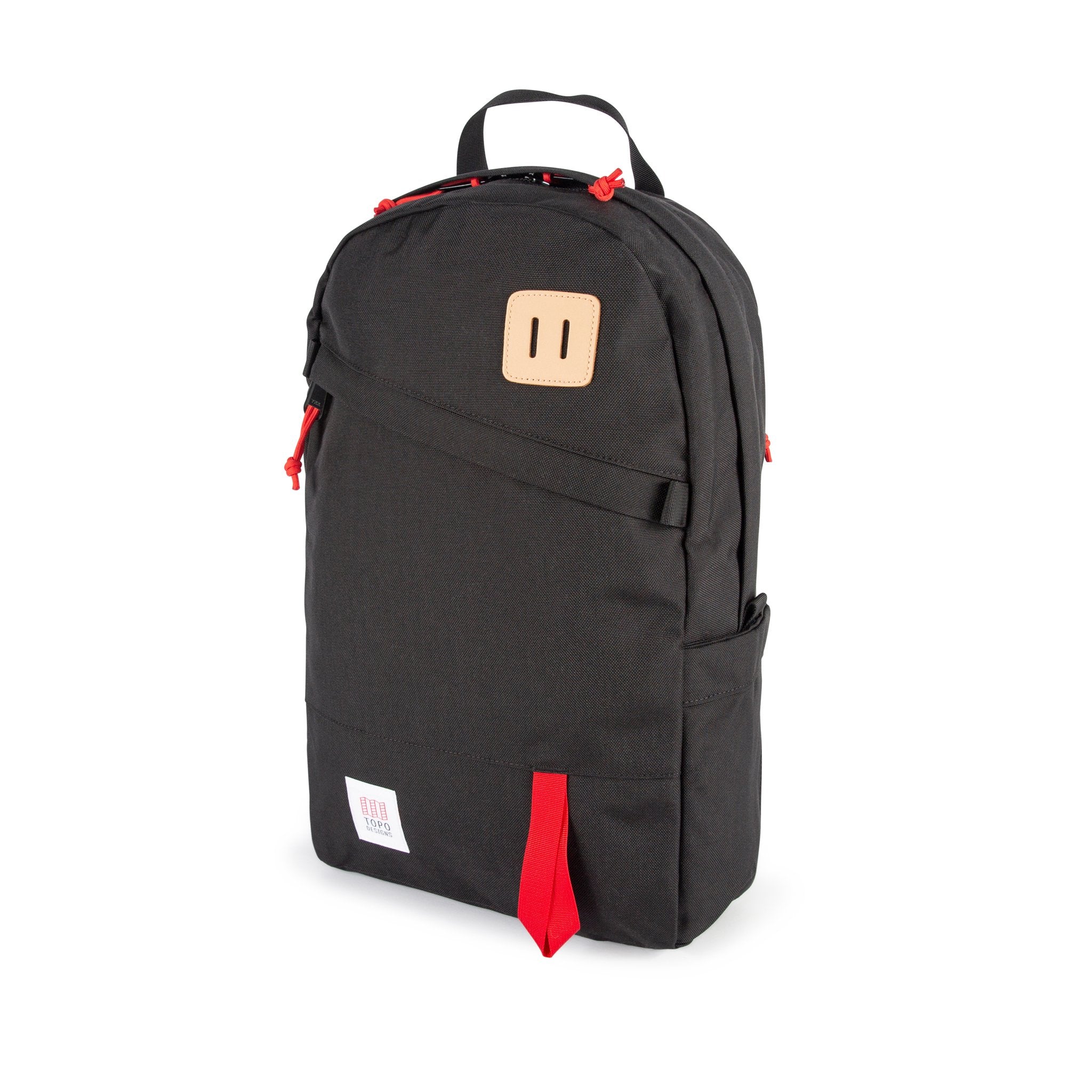 Topo Designs Daypack Classic 100% recycled nylon laptop backpack for work or school in Black.