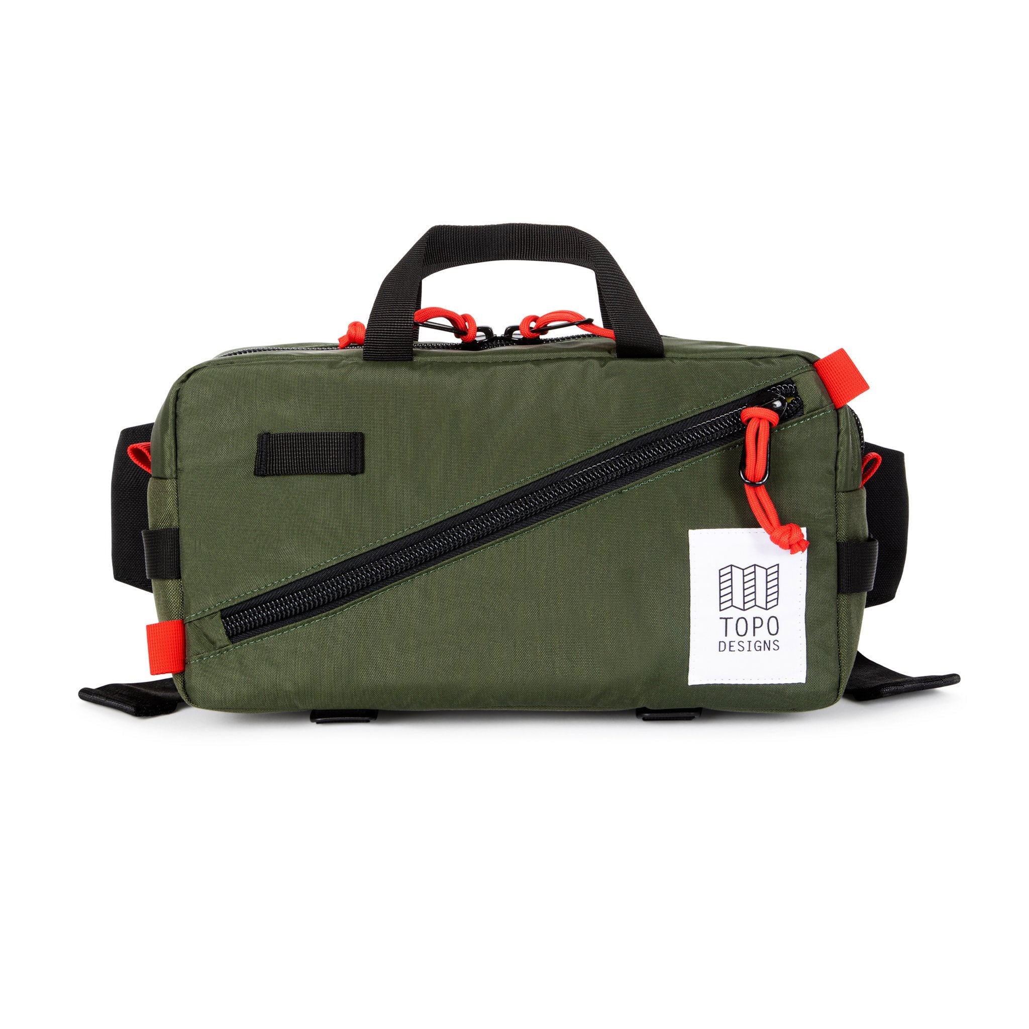 Topo Designs Quick Pack hip fanny pack in Olive green.