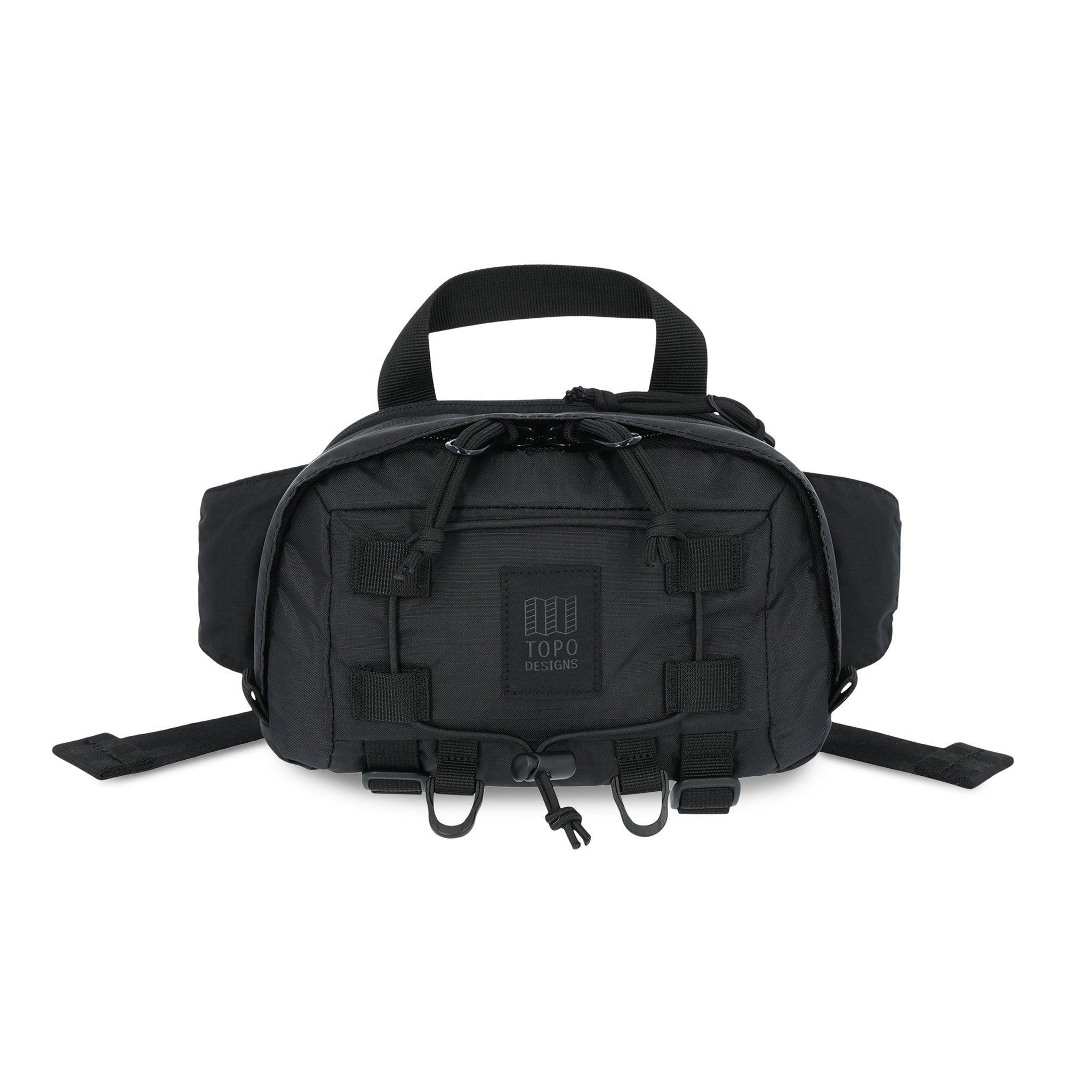 Topo Designs Mountain Hip Pack lumbar bum bag in Black.