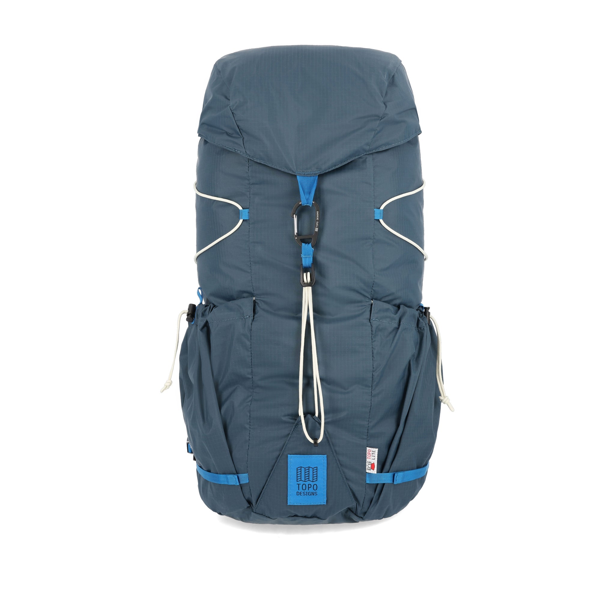 Topo Designs TopoLite Cinch Pack 16L packable daypack backpack for travel in "pond blue"