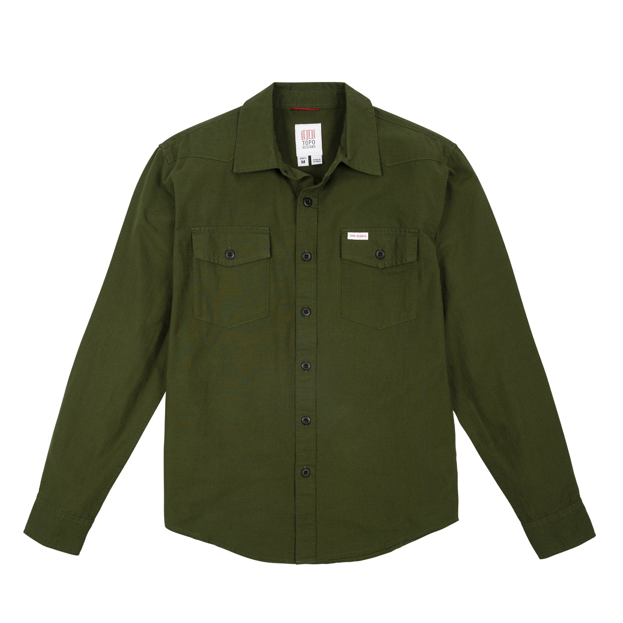 Men's Mountain Shirt Lightweight front in olive green